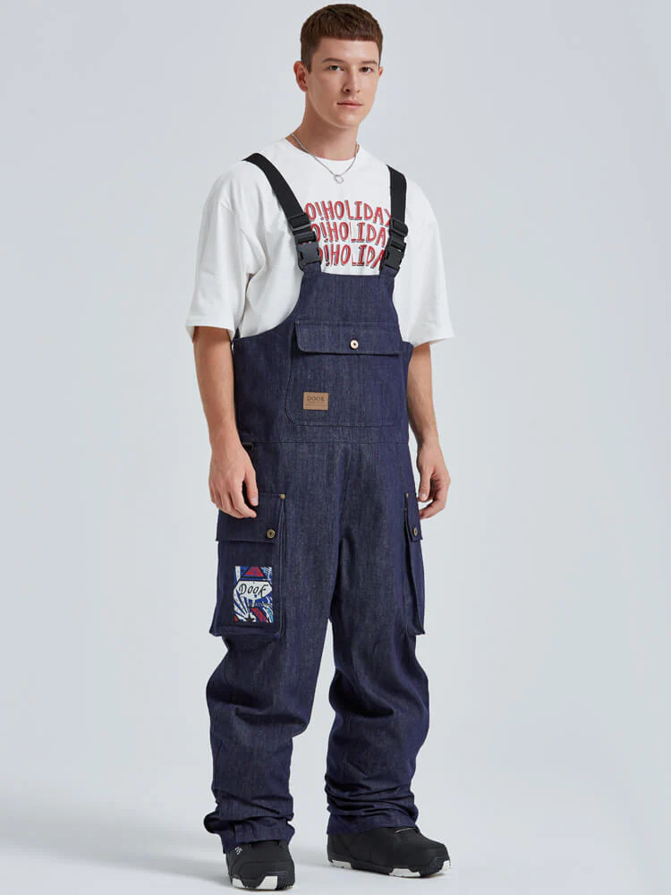 Women's Dook Snow Denim Snow Bibs Pants - Image 5