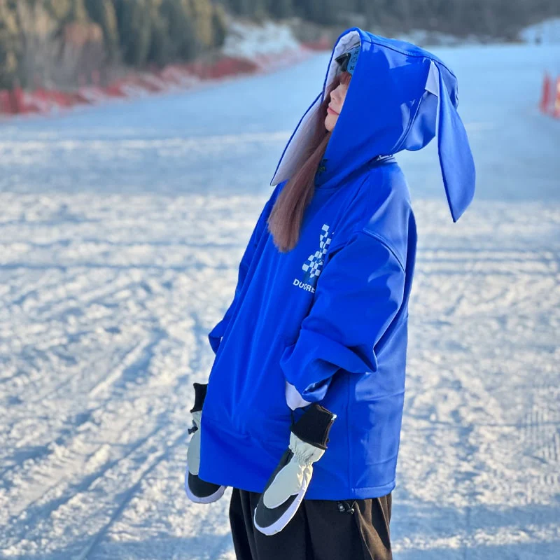 Doorek Unisex Cute Bunny Rabbit Snow Hoodie - Long Ears Decoration - Image 14