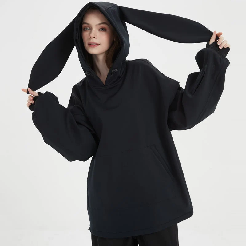 Doorek Unisex Cute Bunny Rabbit Snow Hoodie - Long Ears Decoration - Image 16