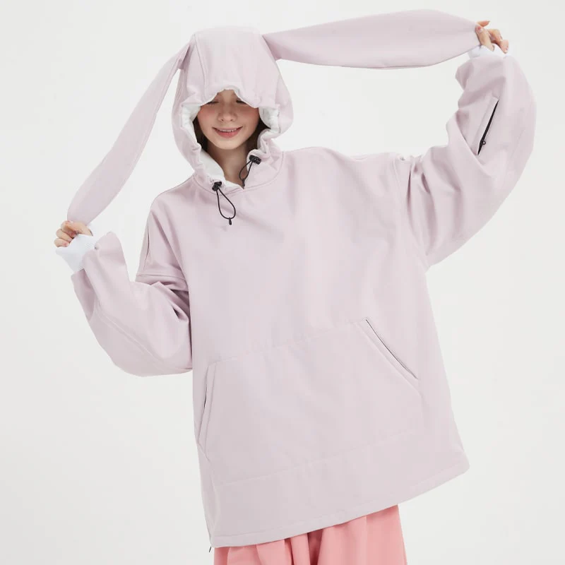 Doorek Unisex Cute Bunny Rabbit Snow Hoodie - Long Ears Decoration - Image 8