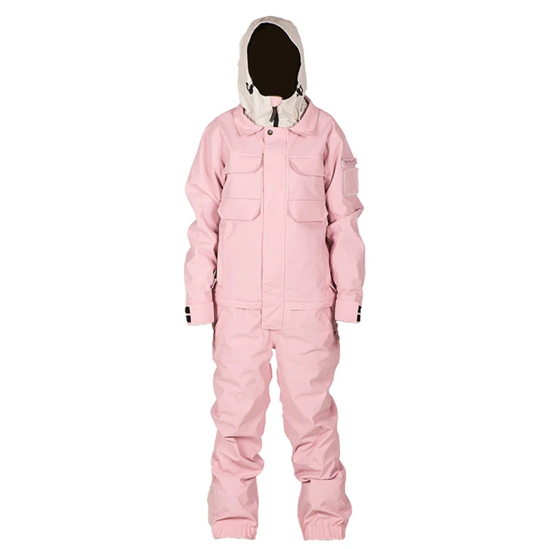 Women's Doorek Superb Pink One Piece Ski Suits Winter Snowsuits - Image 3