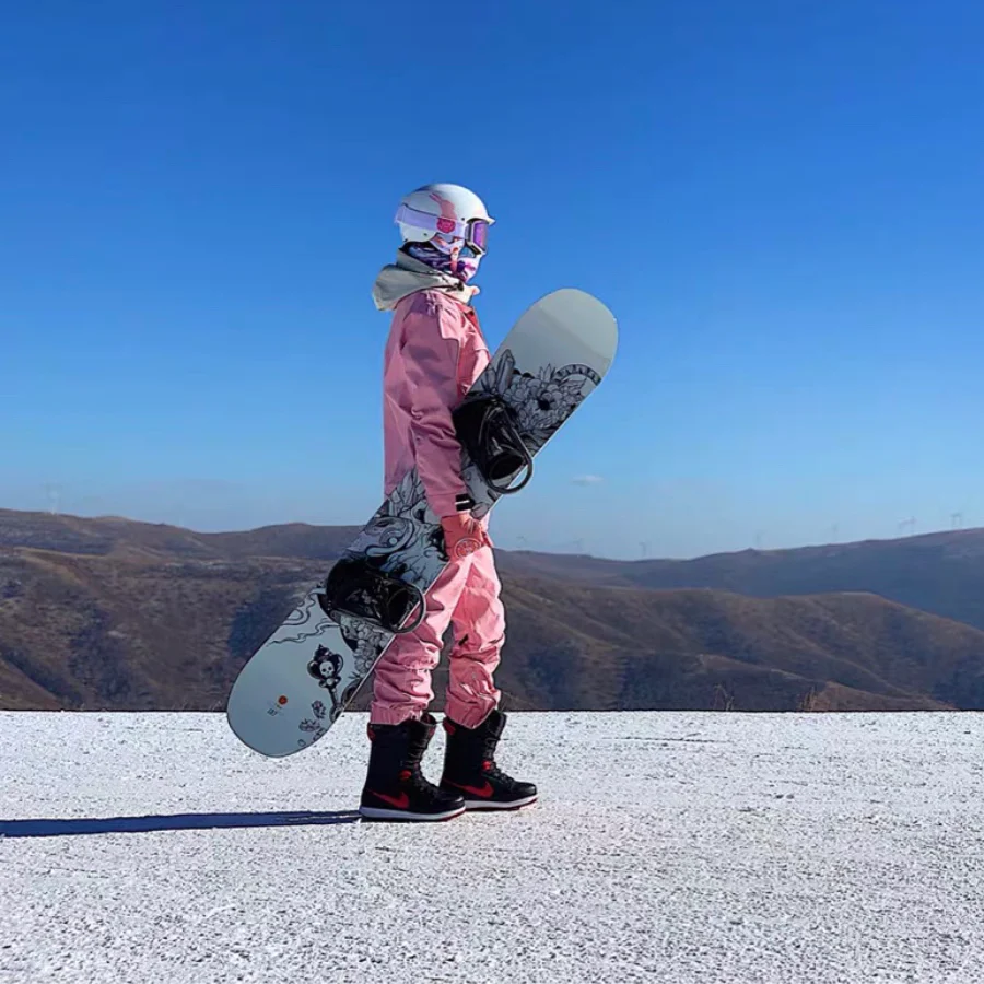 Women's Doorek Superb Pink One Piece Ski Suits Winter Snowsuits - Image 4