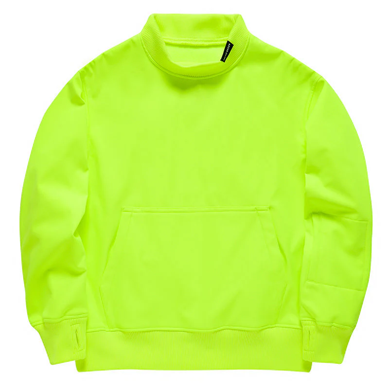 Women's Freestyle Round Neck Sweater Kangaroo Pocket Fleece Pullover - Image 5