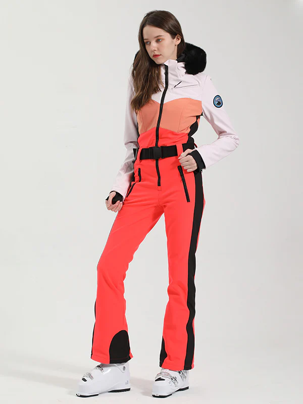 Women's Gsou Snow Chic Iconic Faux-Fur Trim Ski Suit One Piece - Image 3