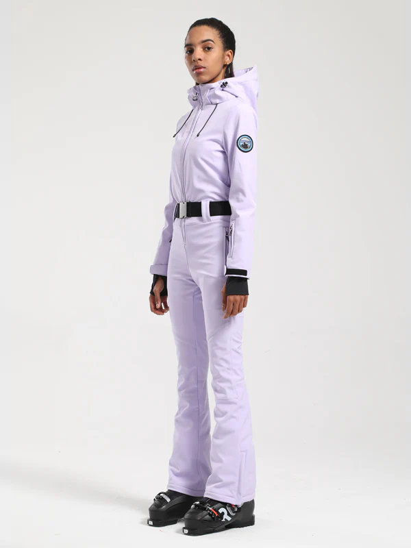 Women's Gsou Snow Classic Belted Flare One Piece Ski Suit - Image 16