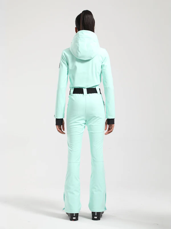 Women's Gsou Snow Classic Belted Flare One Piece Ski Suit - Image 20
