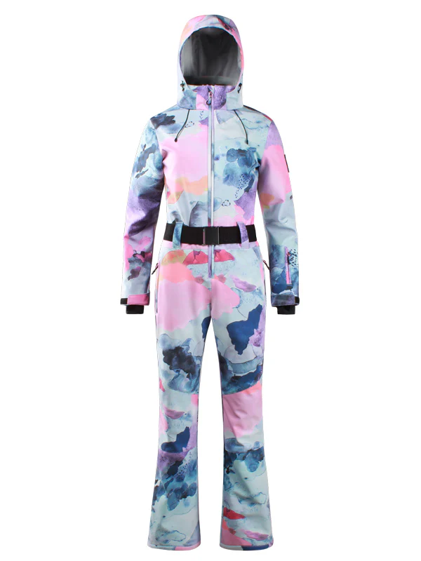 Women's Gsou Snow Classic Belted Flare One Piece Ski Suit - Image 33