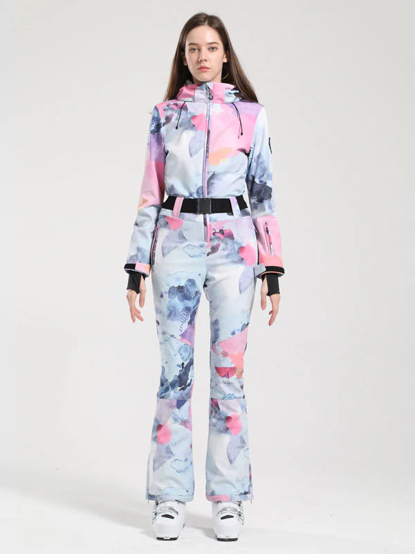 Women's Gsou Snow Classic Flare Belted Ski Suit - Image 11