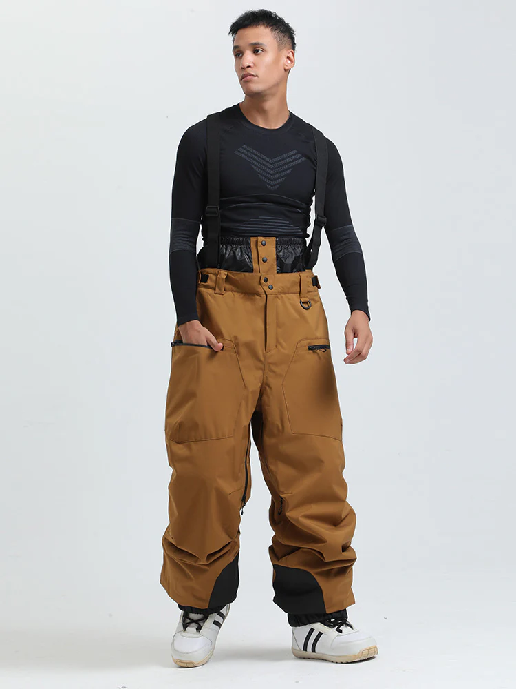 Women's Gsou Snow Durable Mountain Pro All Function Cargo Snow Bibs Pants - Image 11