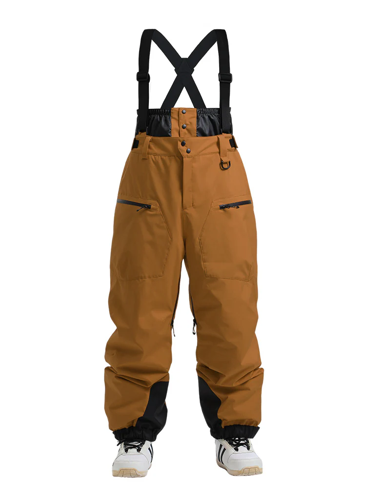 Women's Gsou Snow Durable Mountain Pro All Function Cargo Snow Bibs Pants - Image 12