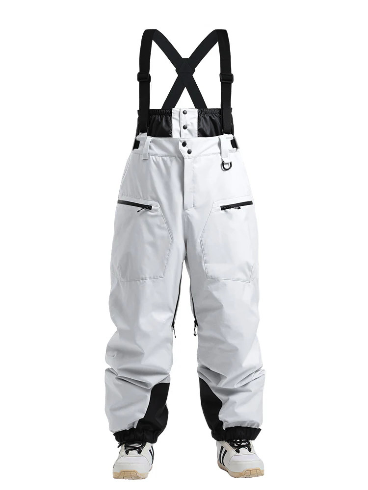 Women's Gsou Snow Durable Mountain Pro All Function Cargo Snow Bibs Pants - Image 13