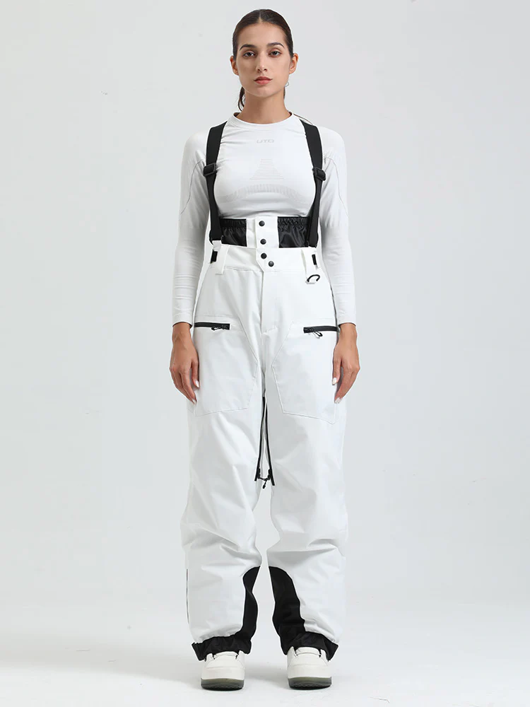 Women's Gsou Snow Durable Mountain Pro All Function Cargo Snow Bibs Pants - Image 14