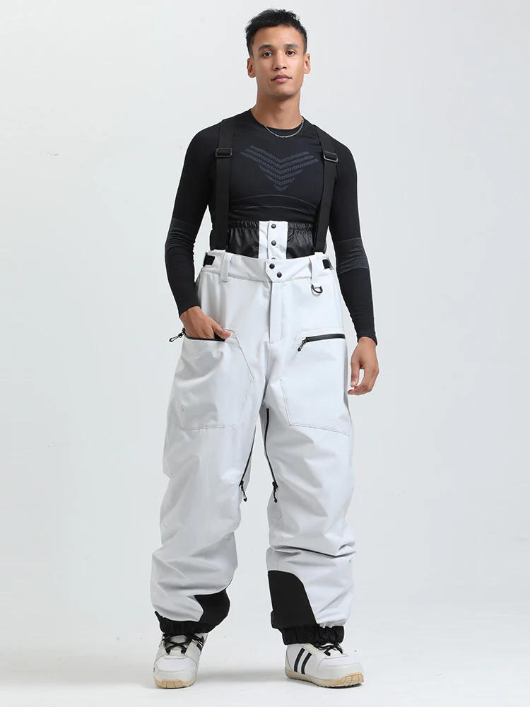 Women's Gsou Snow Durable Mountain Pro All Function Cargo Snow Bibs Pants - Image 15