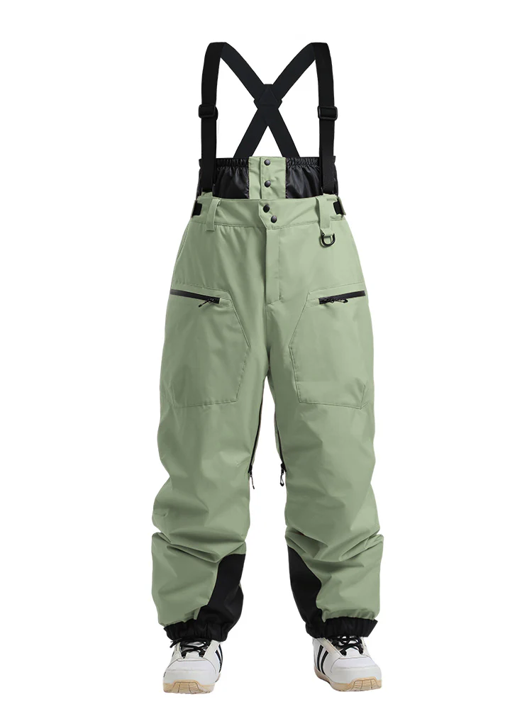 Women's Gsou Snow Durable Mountain Pro All Function Cargo Snow Bibs Pants - Image 18