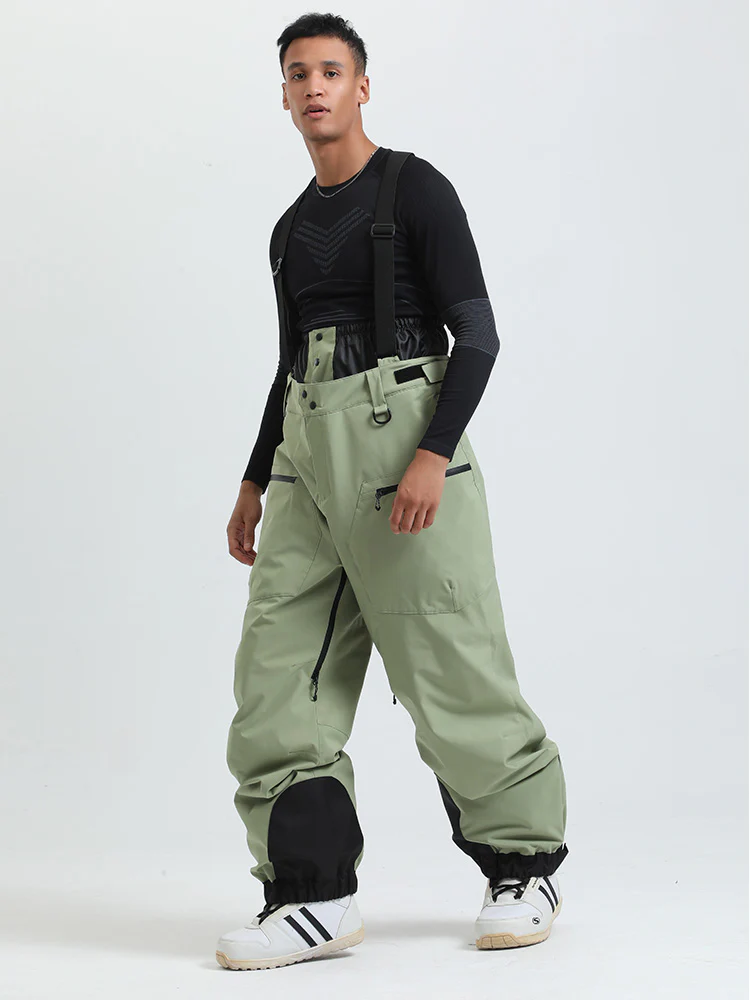 Women's Gsou Snow Durable Mountain Pro All Function Cargo Snow Bibs Pants - Image 19