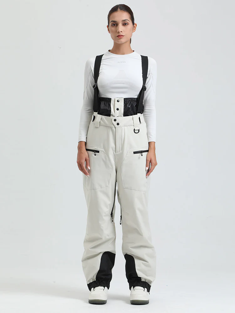 Women's Gsou Snow Durable Mountain Pro All Function Cargo Snow Bibs Pants - Image 2