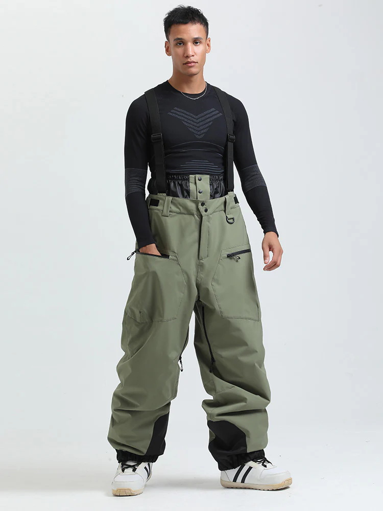 Women's Gsou Snow Durable Mountain Pro All Function Cargo Snow Bibs Pants - Image 22