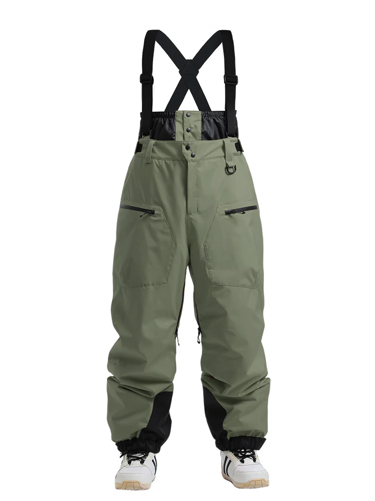 Women's Gsou Snow Durable Mountain Pro All Function Cargo Snow Bibs Pants - Image 23