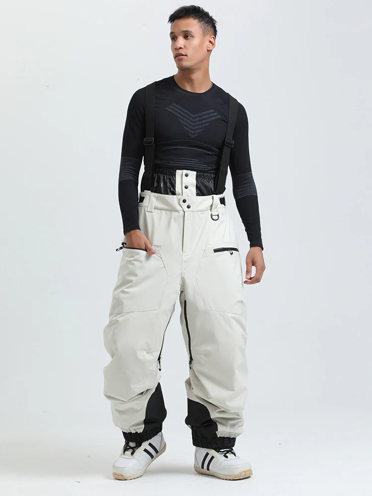 Women's Gsou Snow Durable Mountain Pro All Function Cargo Snow Bibs Pants - Image 3