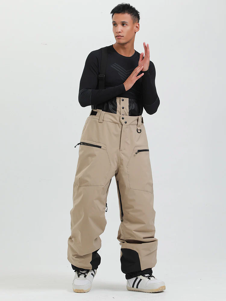 Women's Gsou Snow Durable Mountain Pro All Function Cargo Snow Bibs Pants - Image 4