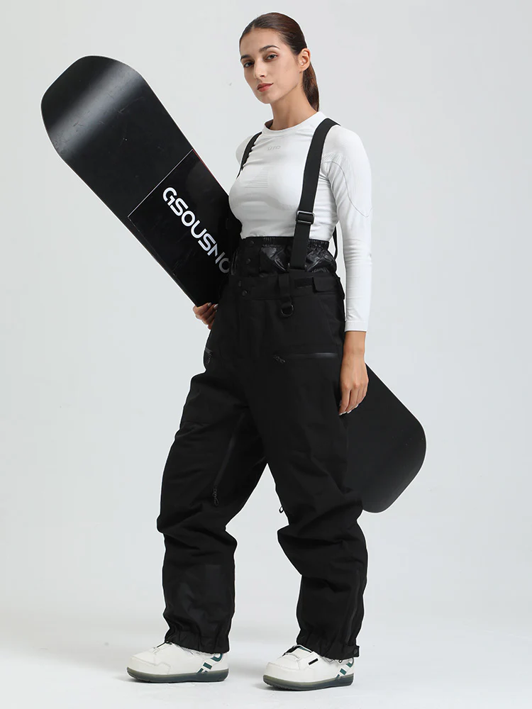 Women's Gsou Snow Durable Mountain Pro All Function Cargo Snow Bibs Pants - Image 6