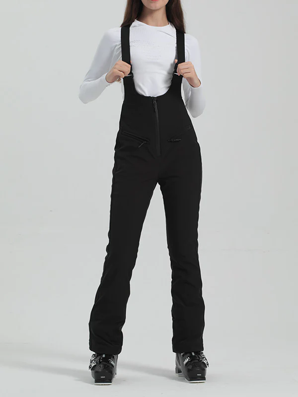 Women's Gsou Snow Elegant Flare Ski Bibs Pants - Image 12