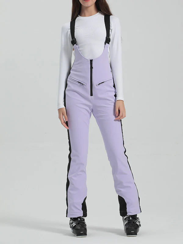 Women's Gsou Snow Elegant Flare Ski Bibs Pants - Image 15