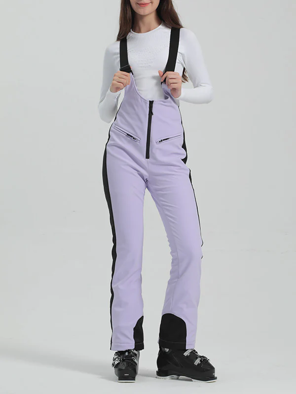 Women's Gsou Snow Elegant Flare Ski Bibs Pants - Image 16