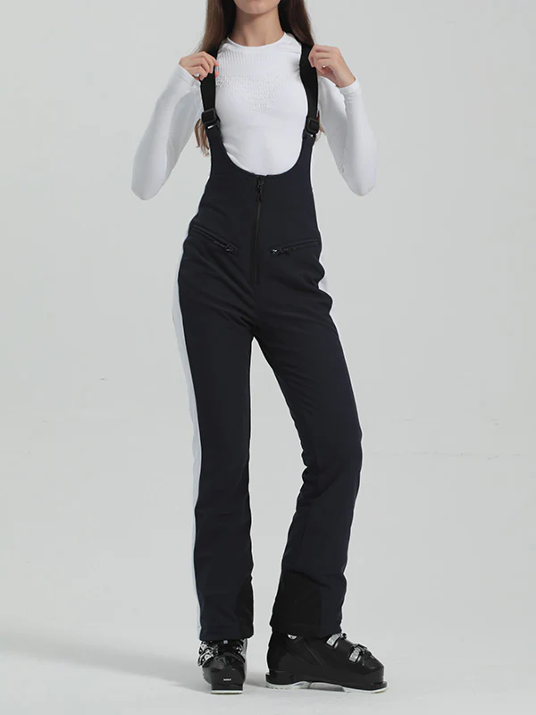 Women's Gsou Snow Elegant Flare Ski Bibs Pants - Image 19