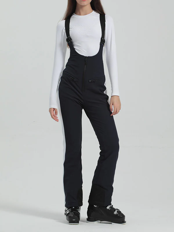 Women's Gsou Snow Elegant Flare Ski Bibs Pants - Image 21