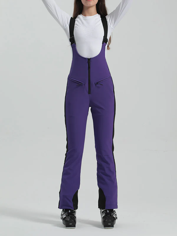 Women's Gsou Snow Elegant Flare Ski Bibs Pants - Image 3