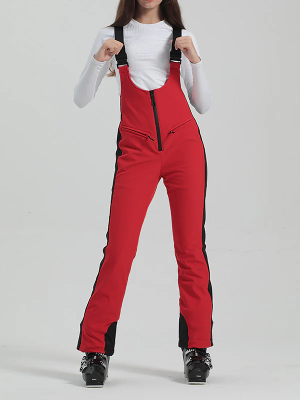 Women's Gsou Snow Elegant Flare Ski Bibs Pants - Image 5