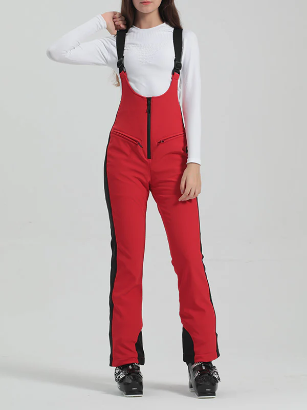 Women's Gsou Snow Elegant Flare Ski Bibs Pants - Image 6