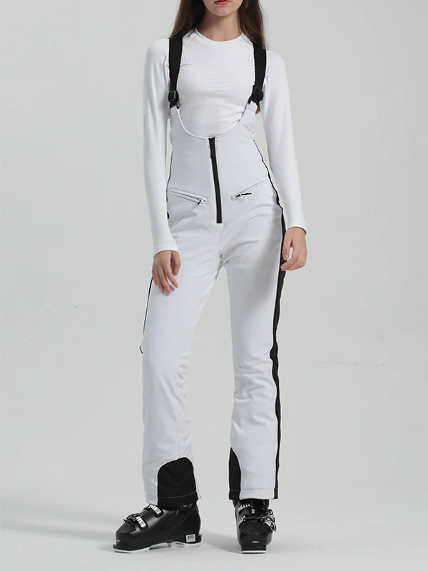 Women's Gsou Snow Elegant Flare Ski Bibs Pants - Image 9