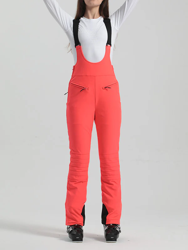 Women's Gsou Snow Elegant Stretch Flare Ski Bibs Pants - Image 13
