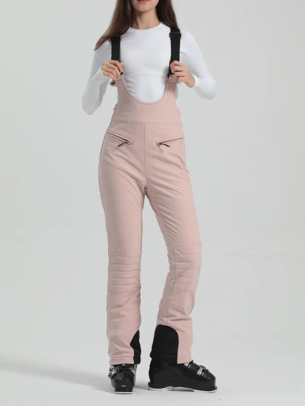 Women's Gsou Snow Elegant Stretch Flare Ski Bibs Pants - Image 18