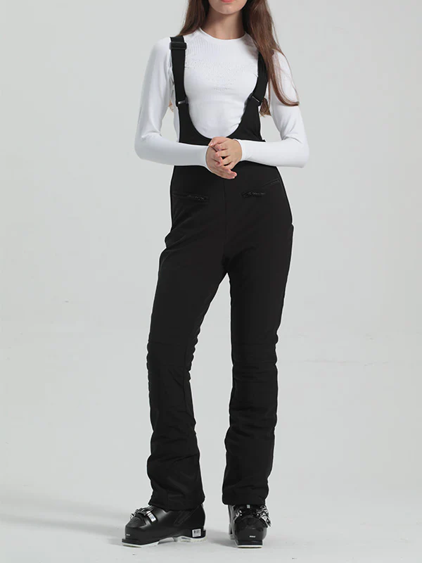 Women's Gsou Snow Elegant Stretch Flare Ski Bibs Pants - Image 5
