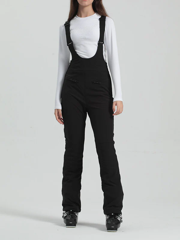 Women's Gsou Snow Elegant Stretch Flare Ski Bibs Pants - Image 7