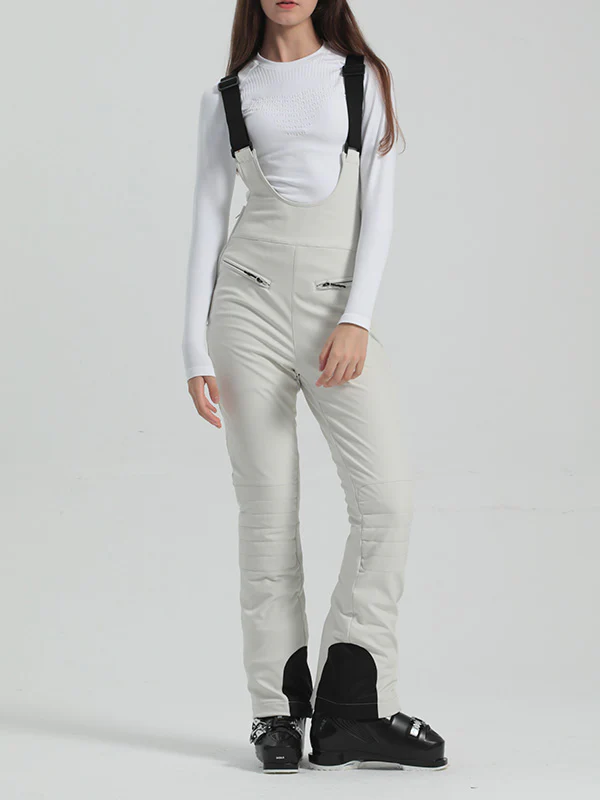 Women's Gsou Snow Elegant Stretch Flare Ski Bibs Pants - Image 9