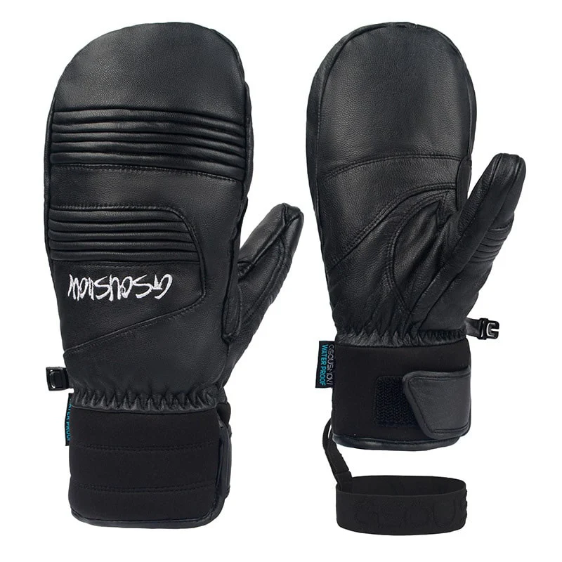 Women's Gsou Snow Goat Leather All Weather Snowboard Gloves Mittens - Image 2