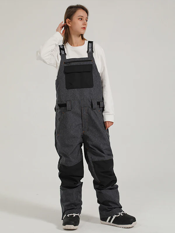 Women's Gsou Snow Mountain Discover Colorblock Ski Bibs Pants - Image 10