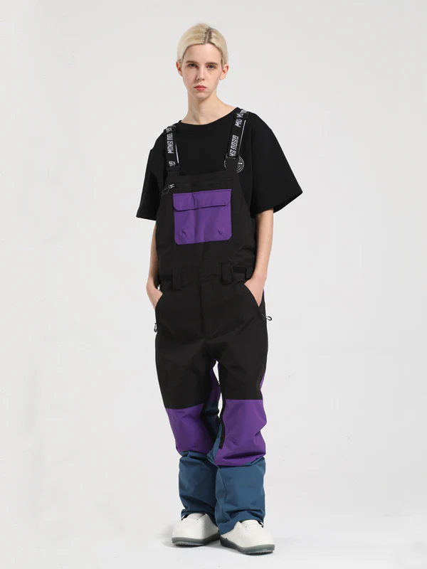Women's Gsou Snow Mountain Discover Colorblock Ski Bibs Pants - Image 18