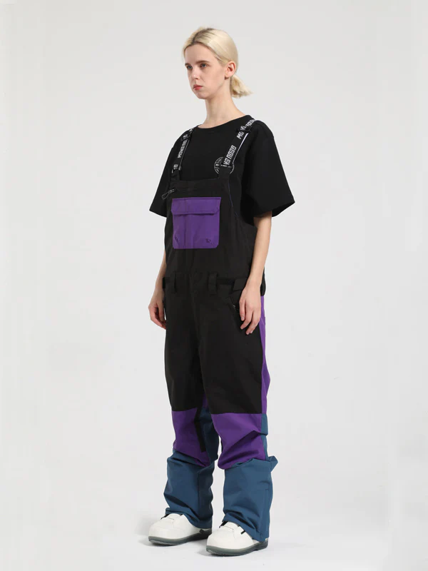 Women's Gsou Snow Mountain Discover Colorblock Ski Bibs Pants - Image 19