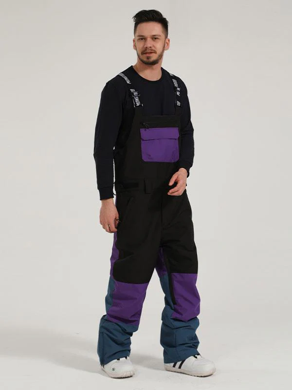 Women's Gsou Snow Mountain Discover Colorblock Ski Bibs Pants - Image 23