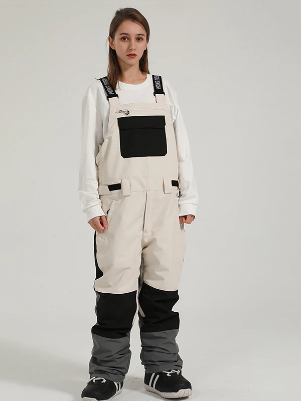 Women's Gsou Snow Mountain Discover Colorblock Ski Bibs Pants - Image 25