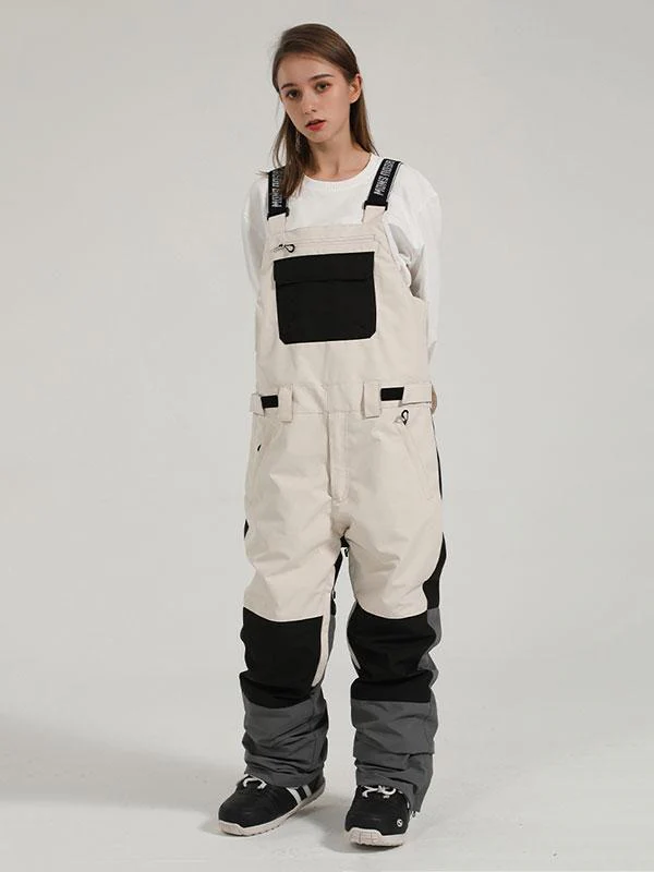 Women's Gsou Snow Mountain Discover Colorblock Ski Bibs Pants - Image 26