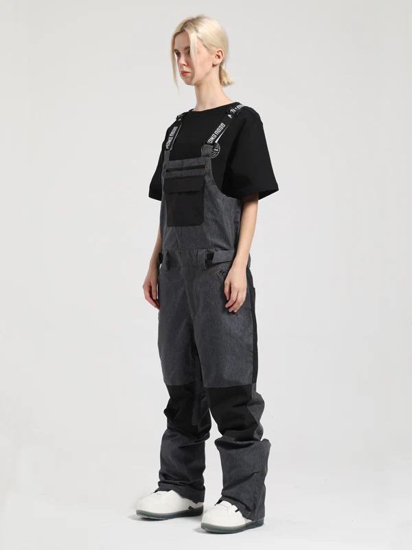 Women's Gsou Snow Mountain Discover Colorblock Ski Bibs Pants - Image 8