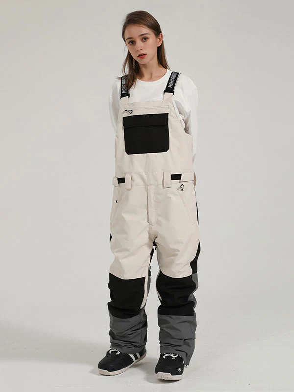 Women's Gsou Snow Mountain Discover Colorblock Snow Bibs Pants - Image 11