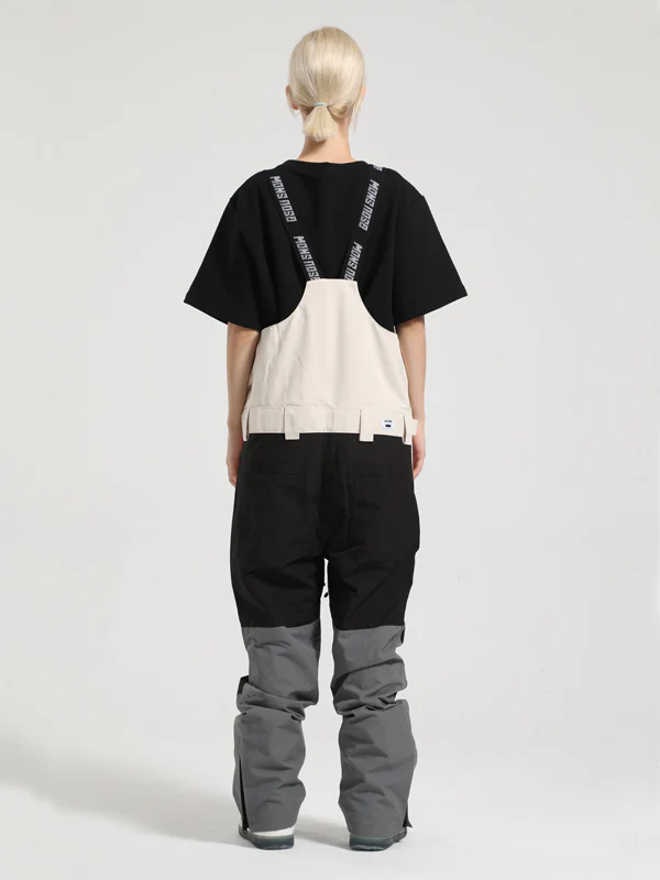 Women's Gsou Snow Mountain Discover Colorblock Snow Bibs Pants - Image 13