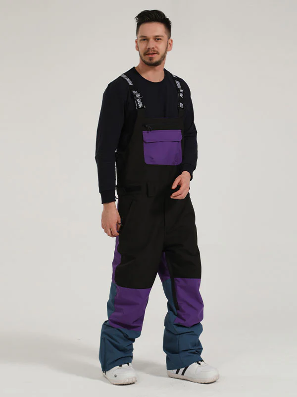 Women's Gsou Snow Mountain Discover Colorblock Snow Bibs Pants - Image 18